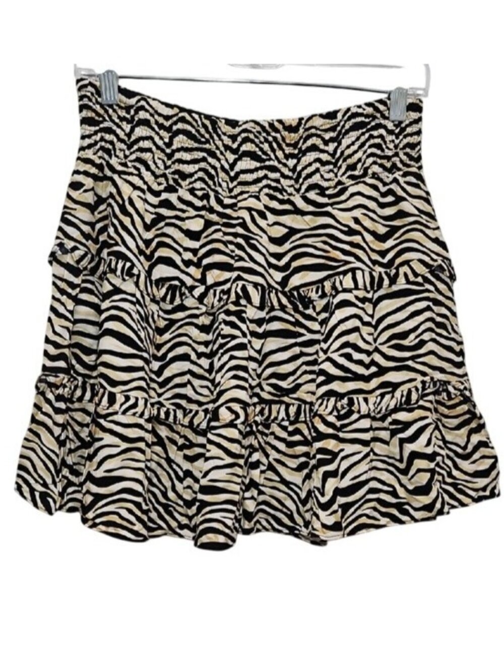 Lost + Wander Can't Be Tamed Tiered Mini Skirt Small New Women's Animal Print